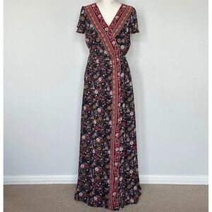 Floral V-Neck Maxi Dress